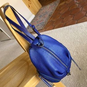 🌹REBECCA MINKOFF Julian Comvertible Royal Blue Tear Drop Back Pack!